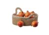 Jute organiser/ gift hamper/ fruit basket - with handle 12 inches