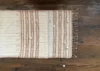 Organic Cotton Handcrafted Table Runner - 1 piece Brown & White